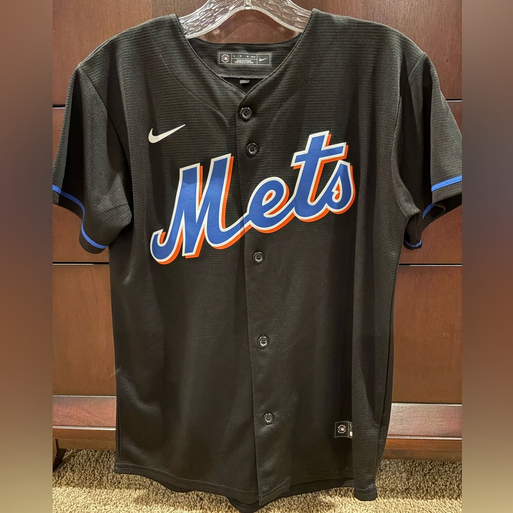 Nike MLB NY Mets Brandon Nimmo Jersey Size Youth Medium (10/12)